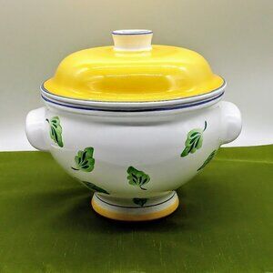 Vintage Herend Village Pottery Hand-Painted Vegetable Tureen Bowl